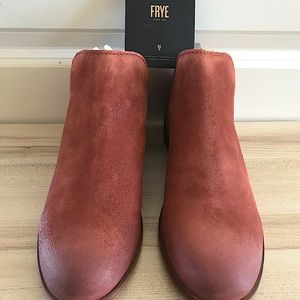 Great pink suede “ELYSSA” booties for all seasons.